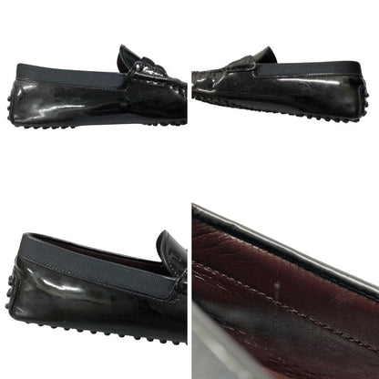 トッズ ローファー トライビングシューズ パテントレザー ブラウン メンズ サイズ7 TOD’S 約25.5cm【AFC44】