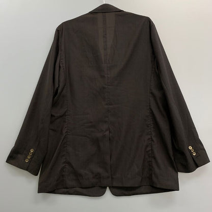 美品◆ビソウン SHEER WOOL UNCON JACKET ブラウン メンズ サイズ4 BISOWN 【AFB10】