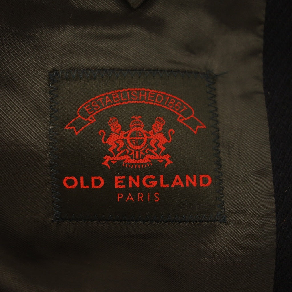 Very good condition ◆ Old England Chester coat single old tag Made in Italy Wool Men's Navy Size 46 OLD ENGLAND [AFB18] 