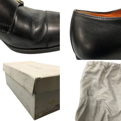 サントーニ レザーシューズ ダブルモンク 14445 メンズ サイズ5.5 ブラック Santoni 約24.5cm【AFD7】