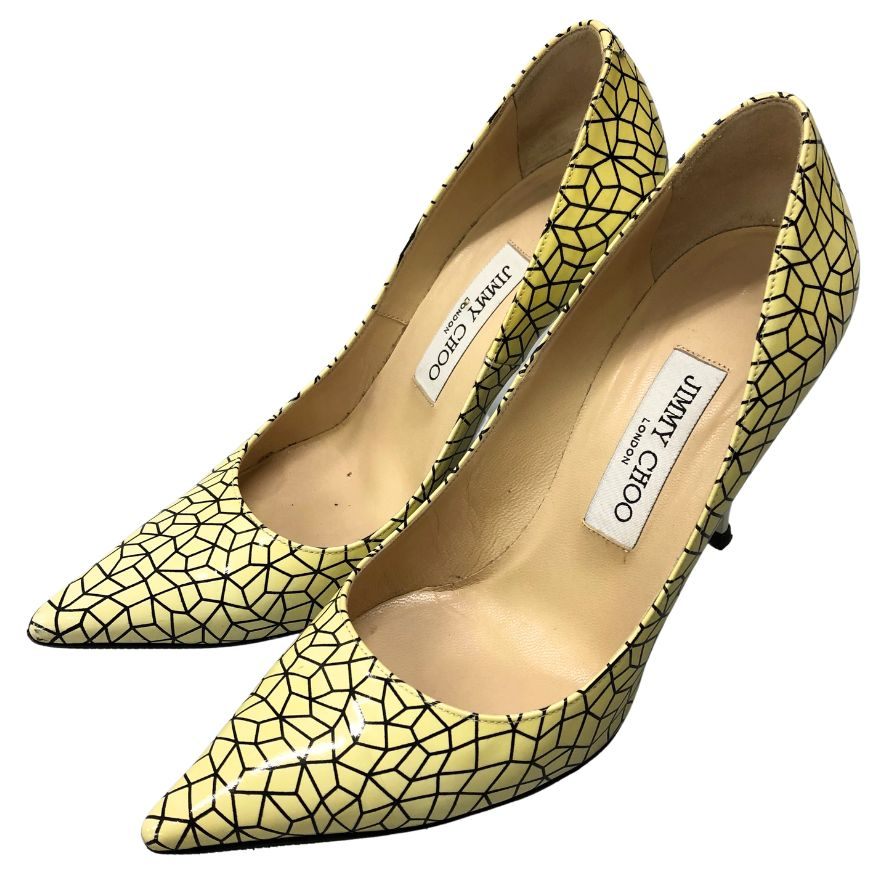 ジミーチュウ パンプス ハイヒール 総柄 レディース サイズ37 JIMMY CHOO 約24.5cm【AFC36】