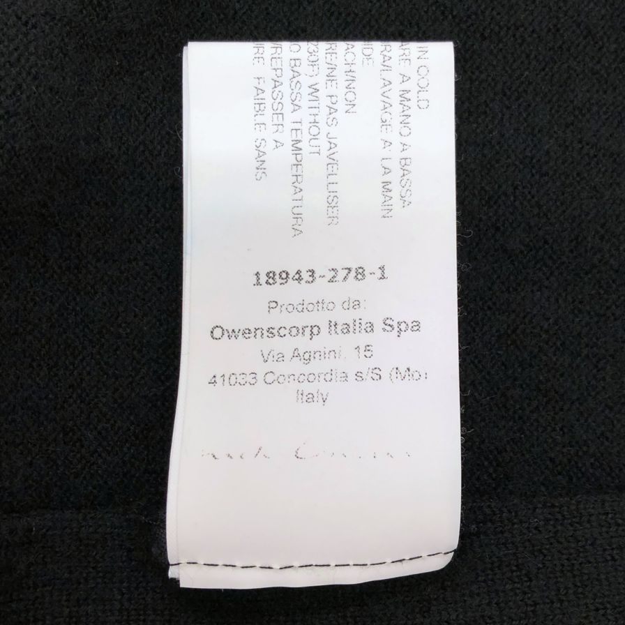 中古◆リックオウエンス カシミア100% 半袖 トップス 襟＆袖リブ仕様 STROBE F/W 22 レデイース サイズS ブラック Rick Owens 【AFB48】