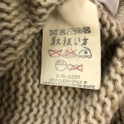 美品◆エルメネジルドゼニア ニットセーター カシミヤ100% クルーネック ベージュ系 サイズ50 メンズ Ermenegildo Zegna 【AFB41】