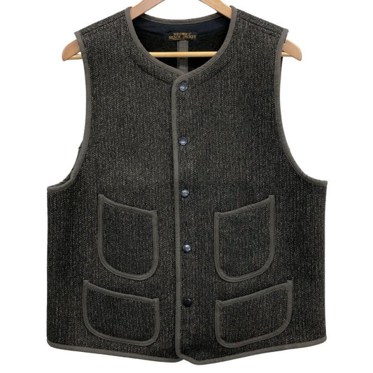 極美品◆ブラウンズビーチ ビーチクロスベスト フルカウント コットン×ウール グレー系 サイズ40 メンズ Brown's BEACH 【AFB28】