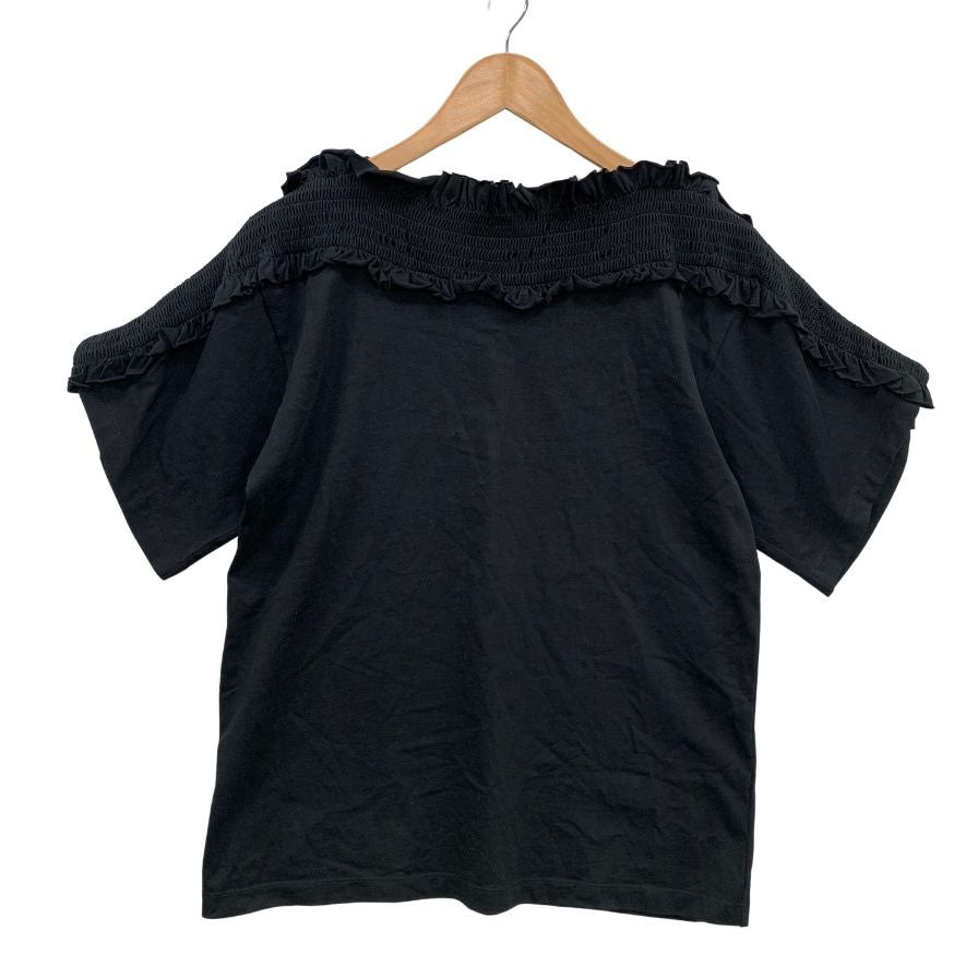 極美品◆シーバイクロエ 半袖Tシャツ フリル ブラック レディース サイズXS See By Chloe 【AFB47】