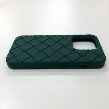 ボッテガヴェネタ iPhoneケース iPhone15Pro ラバー イントレチャート グリーン系 BOTTEGA VENETA【AFI7】【中古】