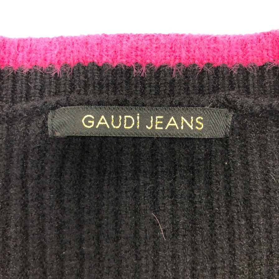 美品◆ガウディ ジーンズ カーディガン ブラック サイズXS GAUDI JEANS 【AFB34】