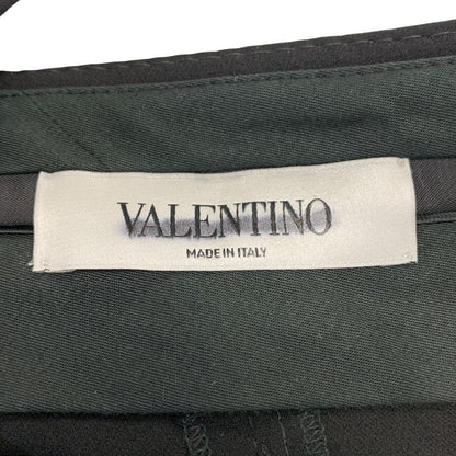 ヴァレンティノ パンツ シルク ステッチデザイン ベルト付き ブラック サイズ36 レディース Valentino 【AFB9】