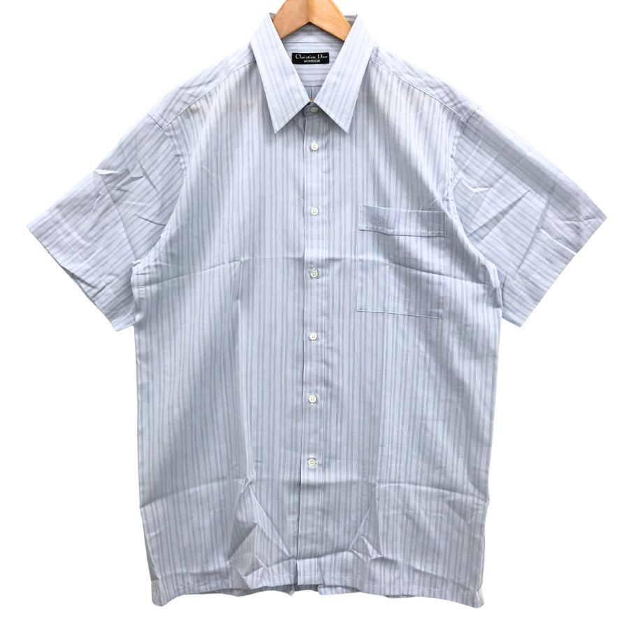 クリスチャンディオールムッシュ 半袖シャツ デッドストック ブルー メンズ サイズ42 Christian Dior MONSIEUR【LA】