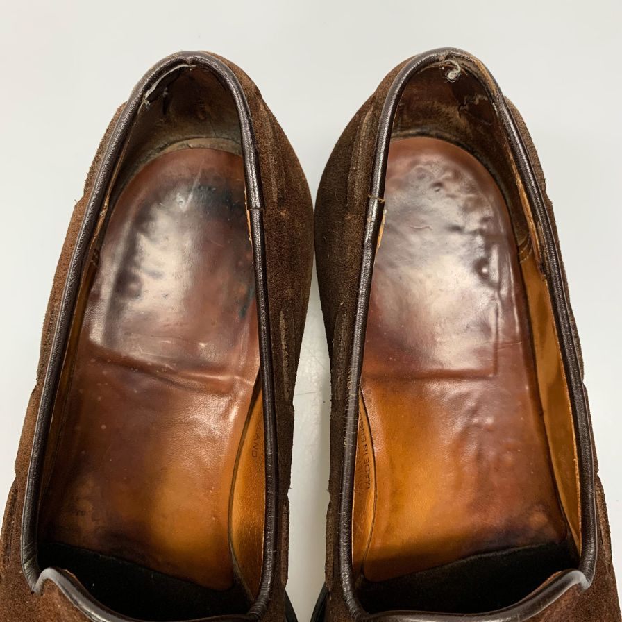 クロケット&ジョーンズ スエード タッセルローファー 6212-3095-01 ブラウン サイズ6E メンズ 革靴 CROCKETT&JONES CAVENDISH3 約24.5cm【AFD13】