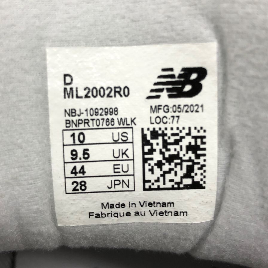 ニューバランス ローカットスニーカー スウェード メッシュ ML2002R0 グレー メンズ サイズ28cm New Balance 約28.0cm【AFD13】