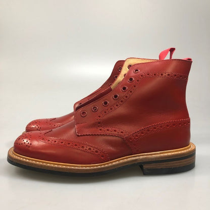 トリッカーズ カントリーブーツ ウイングチップ ストウ WS634 メンズ サイズ 7ハーフ レッド  Tricker's ブーツ 約26.0cm【LA】【中古】