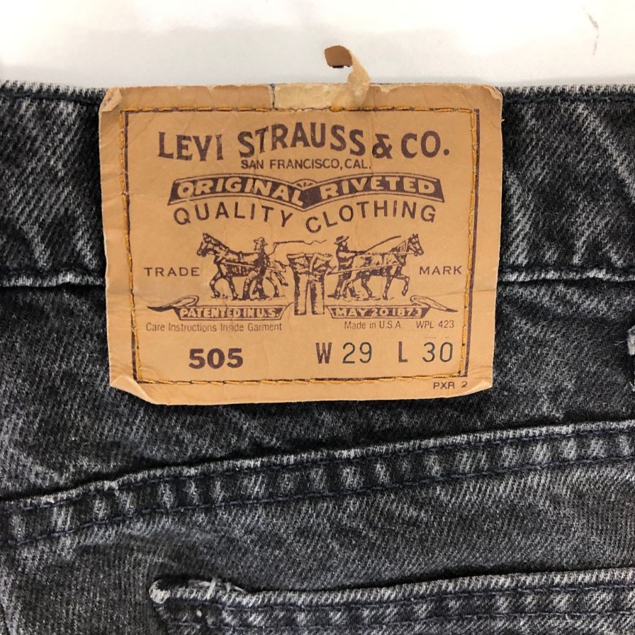 リーバイス デニム 506 STUDENT 90S ボタン裏554 USA製 ブラック レディース W27 L30 LEVI’S 【AFB20】