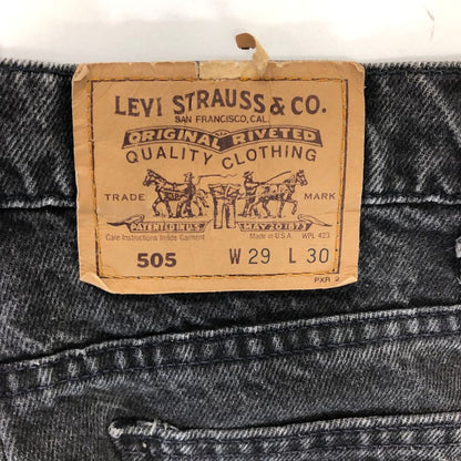 リーバイス デニム 506 STUDENT 90S ボタン裏554 USA製 ブラック レディース W27 L30 LEVI’S 【AFB20】