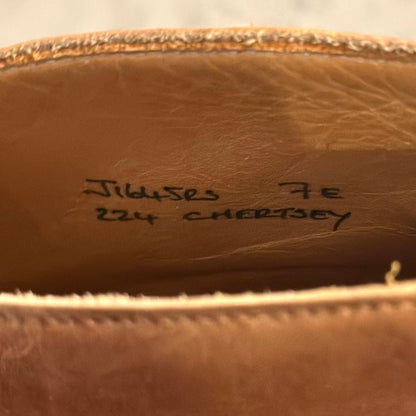 クロケット&ジョーンズ チャートシー チャッカブーツ カーフ ブラウン サイズUK7E CROCKETT&JONES ブーツ 約25.5cm【LA】【中古】