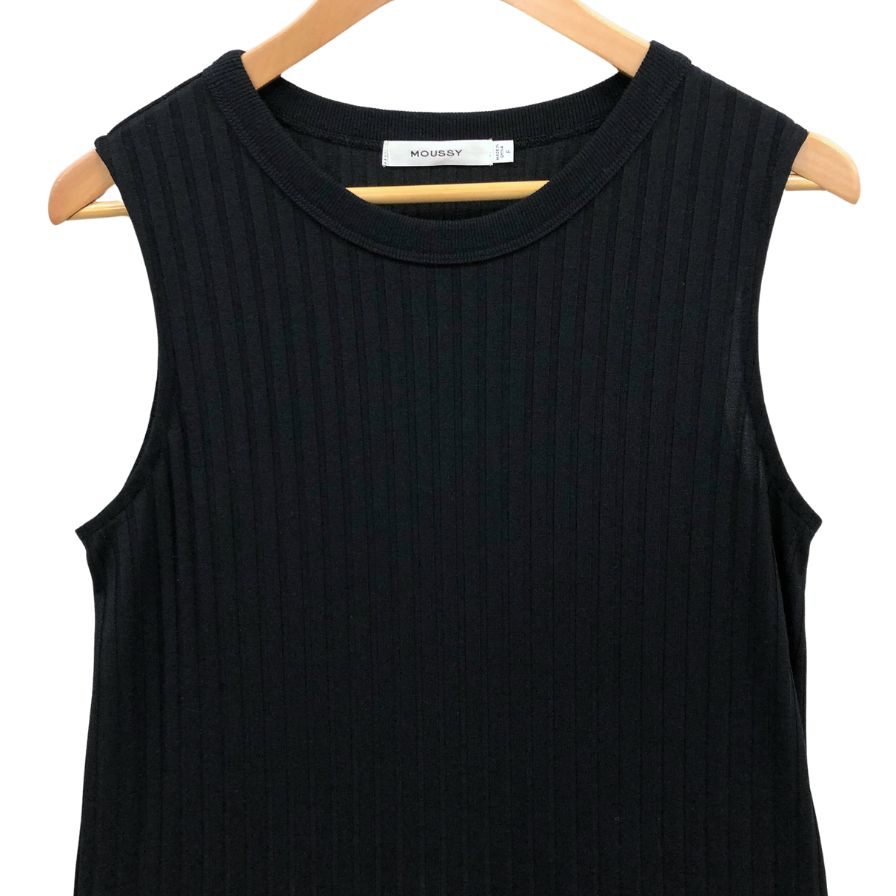 中古◆マウジー オールインワン ブラック Fサイズ ノースリーブ レディース MOUSSY 【AFB2】