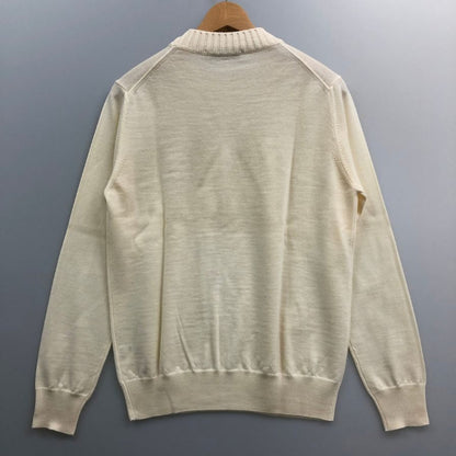 極美品◆クルチアーニ ウール ニット セーター サイズ44 メンズ アイボリー Cruciani 【AFB26】