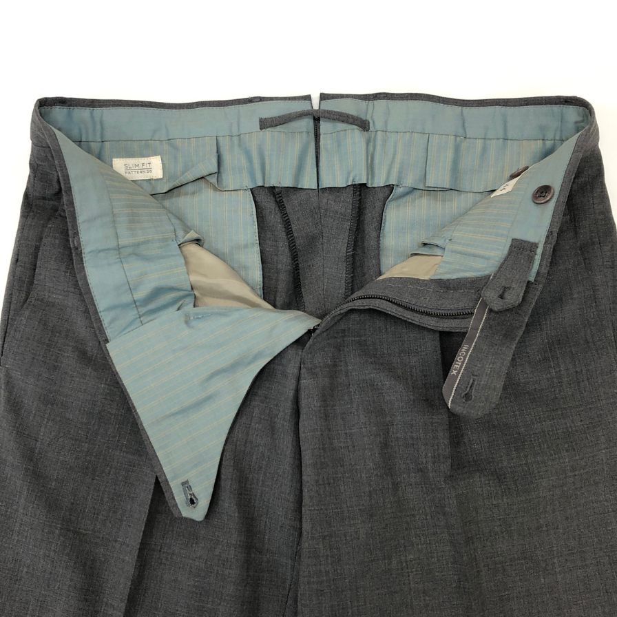 インコテックス パンツ スラックス ウール100% SUPER100'S SLIM FIT メンズ グレー サイズ44 Incotex 【AFB38】
