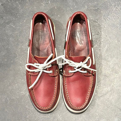 パラブーツ レザーデッキシューズ バース バーガンディ  メンズ UK7 PARABOOT ビジネスシューズ 約25.5cm【LA】【中古】