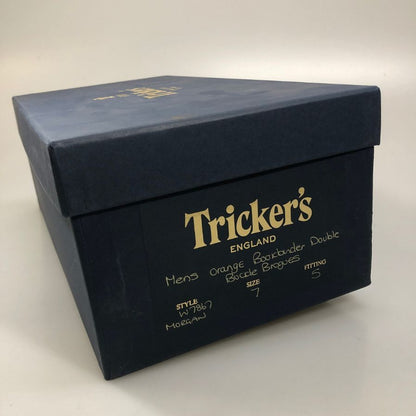 トリッカーズ モーガン レザーシューズ ダブルモンク ストラップ W7867 ブラウン メンズ サイズ7 Tricker‘s MORGAN ブーツ 約25.5cm【LA】【中古】