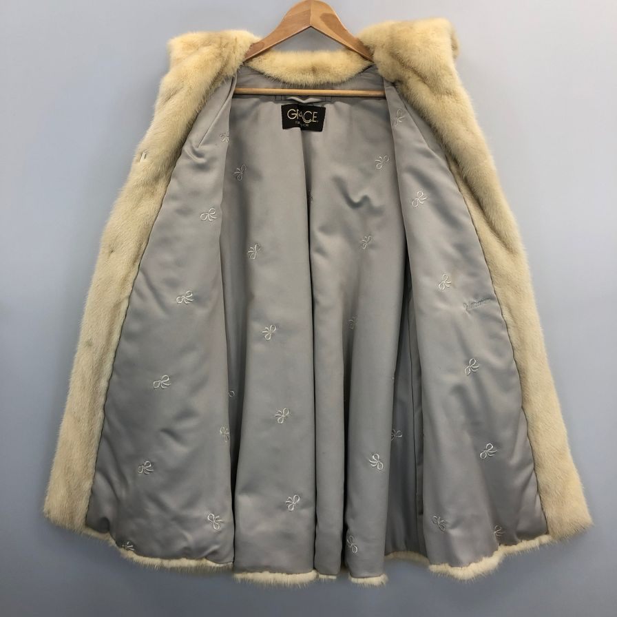 グレース ファー ファッション ハーフコート ミンク想定 ホワイト GRACE FUR FASHION【AFF24】