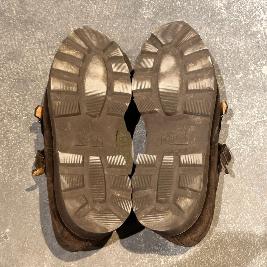 パラブーツ レザーシューズ ダブルモンクストラップ ウィリアム スエード メンズ ブラウン サイズUK7 Paraboot ビジネスシューズ 約25.5cm【LA】【中古】