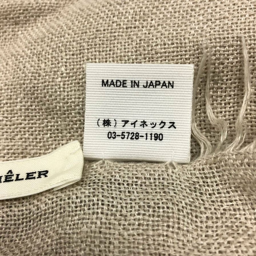 アソースメレ 大判ストール ショール リネン ベージュ ユニセックス ASAUCE MELER【AFI21】
