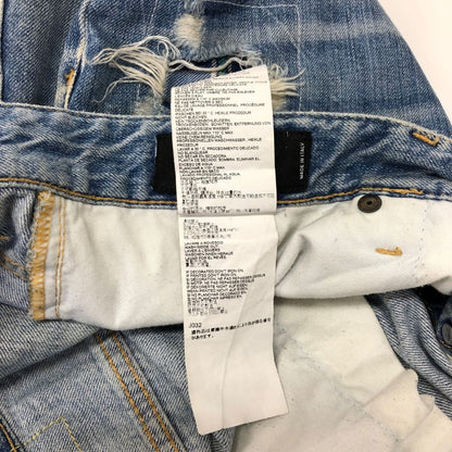 ディースクエアード デニムパンツ 18ss チェック当て布 クラシック ケニー ツイスト ストレッチ メンズ インディゴブルー サイズ50 DSQUARED 【AFB6】