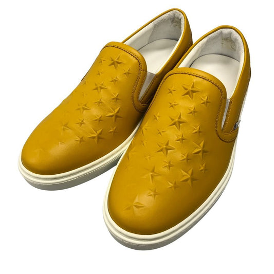 ジミーチュウ スリッポン スニーカー イエロー エンボス サイズ41 メンズ JIMMY CHOO 約26.0cm【AFD4】