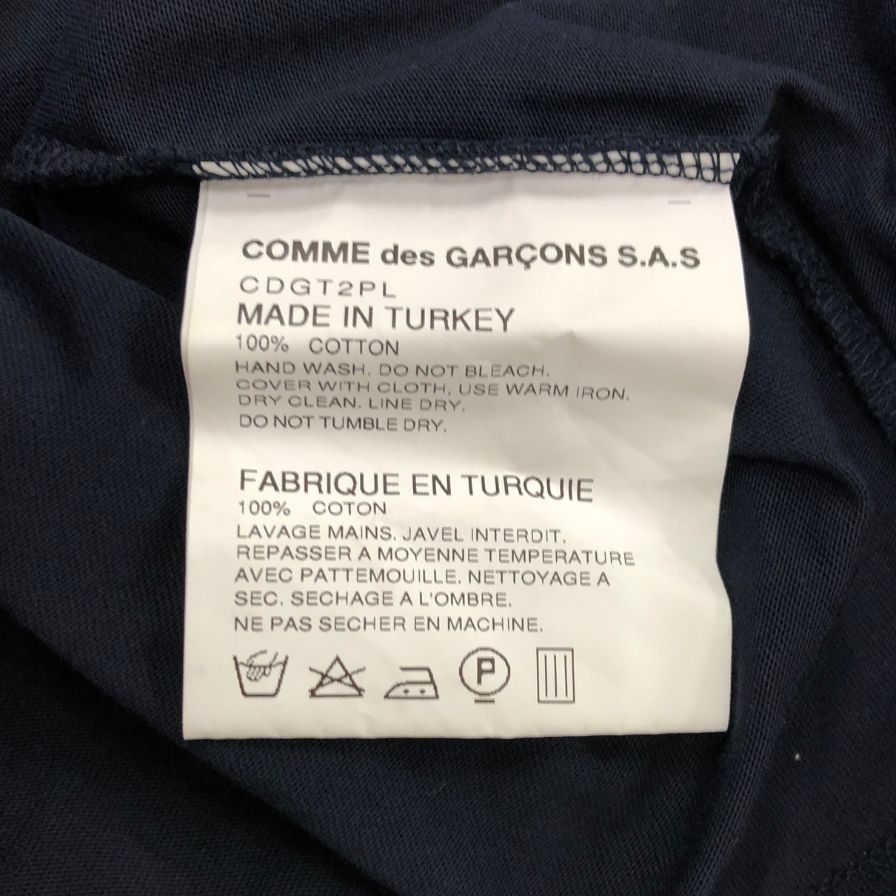 美品◆コムデギャルソン シャツ  Tシャツ フォーエバー ネイビー コットン サイズM COMME des GARCONS 【AFB44】