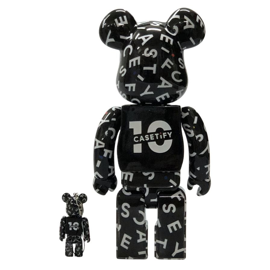 ベアブリック × ケースティファイ メディコムトイ ブラック BE@RBRICK × CASETiFY 10th Anniversary【AFI19】【中古】