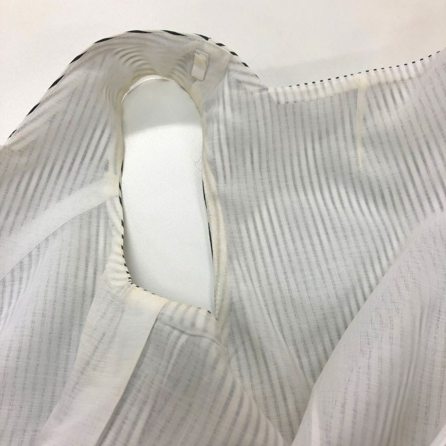 中古◆ルネ ティアード ノースリーブ ワンピース ストライプ リミテッド エディション 38 Rene 【AFB30】