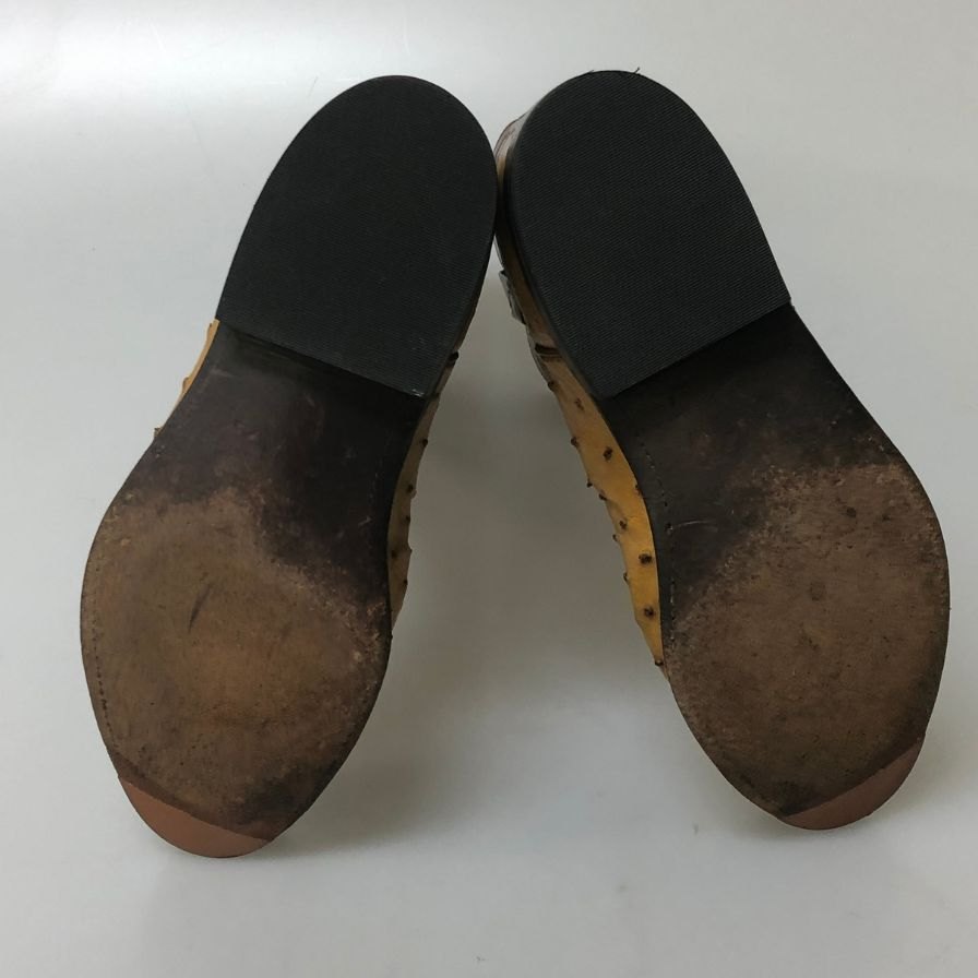 ルケーシー ウエスタンブーツ オーストリッチコンビ メンズ サイズ 8.5D ブラウン LUCCHESE 約26.5cm【AFI30】