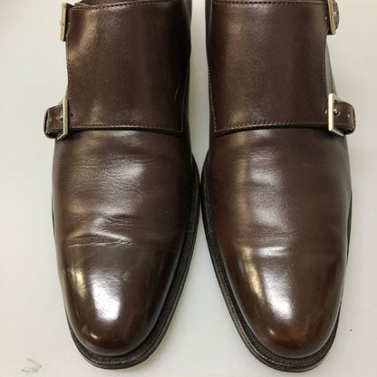 ビームス F Handcrafted Footwear レザーシューズ ダブルモンクストラップ メンズ サイズ6.5 ブラウン BEAMS F 約25.0cm【AFD2】