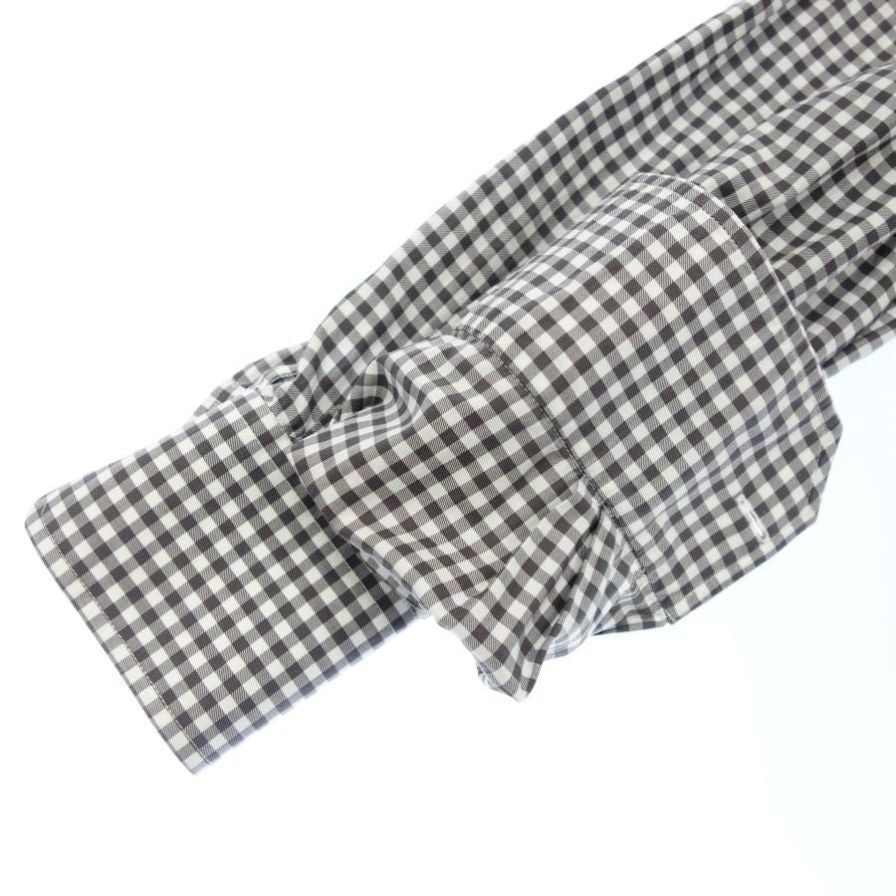 中古◆ギャンバート カスタム シャツ 長袖シャツ ギンガムチェック ボタンダウン メンズ S 茶系 GAMBERT CUSTOM SHIRT 【AFB45】