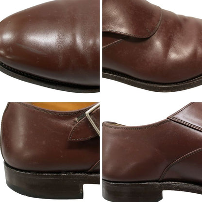 スコッチグレイン ヒロカワ レザーシューズ シングルモンク ストラップ H 2000 ブラウン メンズ サイズ26 Scotch grain HIROKAWA 約26.0cm【AFC34】