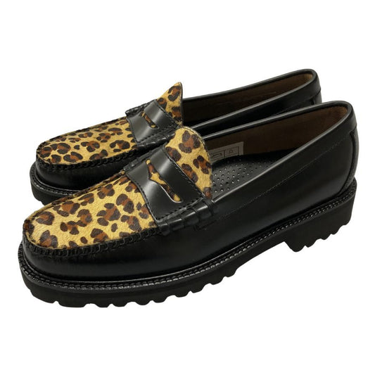 ジーエイチバス ローファー ウィージャンズ ラーソン エキゾチック レオパード サイズ8 メンズ ブラック G.H.Bass&Co. WEEJUNS LARSON 約26.0cm【AFD12】