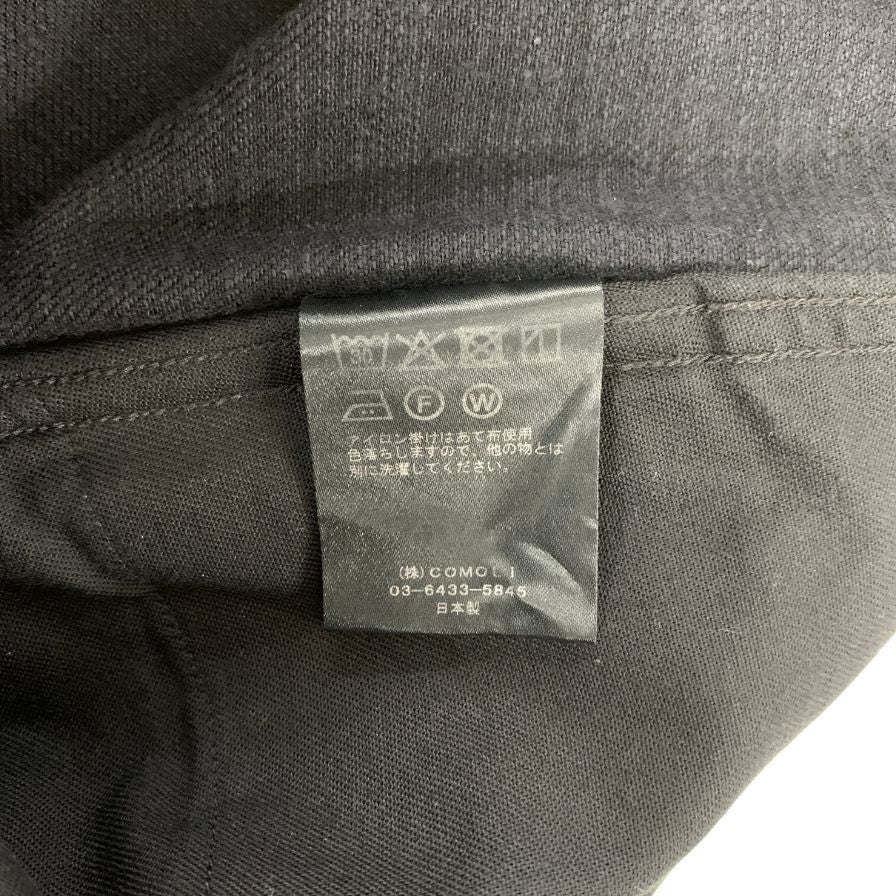 コモリ 25AW ブラックデニム テーパードパンツ ブラック メンズ サイズ2 C03-03005 COMOLI 【AFB10】