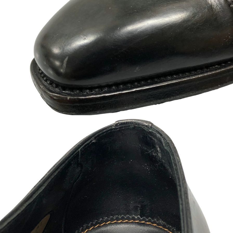 サントーニ レザーシューズ ダブルモンク 14064 ブラック サイズUK8 Santoni 約27.0cm【AFC3】