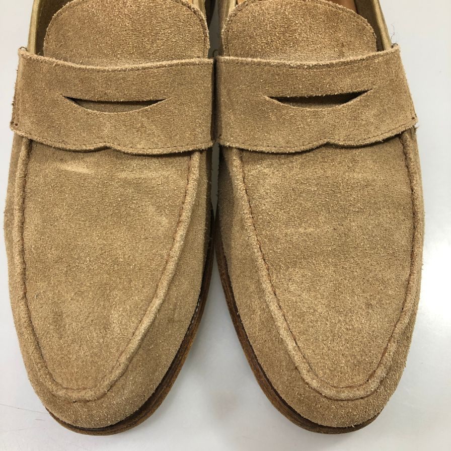 クロケット＆ジョーンズ CAMDEN SUB コインローファー スエード メンズ ベージュ UK6.5 Crockett&Jones 約25.0cm【AFD15】