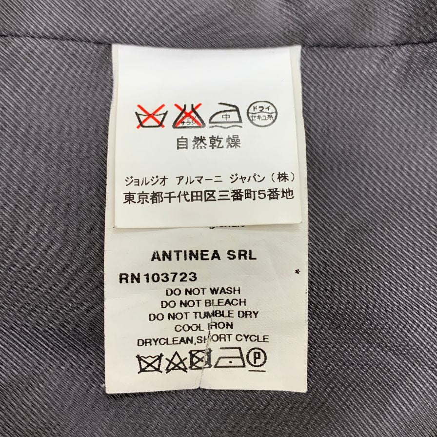 美品◆アルマーニ コレツィオーニ ロングコート ウール ノーカラー ロング丈 ブラウン レディース サイズ42 ARMANI COLLEZIONI 【AFA15】