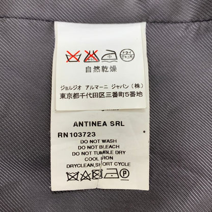 美品◆アルマーニ コレツィオーニ ロングコート ウール ノーカラー ロング丈 ブラウン レディース サイズ42 ARMANI COLLEZIONI 【AFA15】