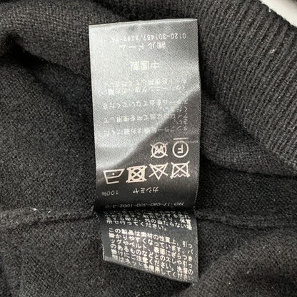 中古◆エディフィス セーター カシミヤ クルーネック メンズ サイズM ブラック EDIFICE CASHMERE 【AFB35】
