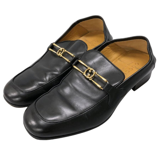 グッチ ローファー インターロッキング ブラック メンズ サイズ6.5 598348 GUCCI 約25.0cm【AFC32】