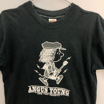 中古◆フルーツオブザルーム Tシャツ 90S オールド スヌーピー ブラックメンズ サイズL  FRUIT OF THE LOOM PEANUTS 【AFB36】