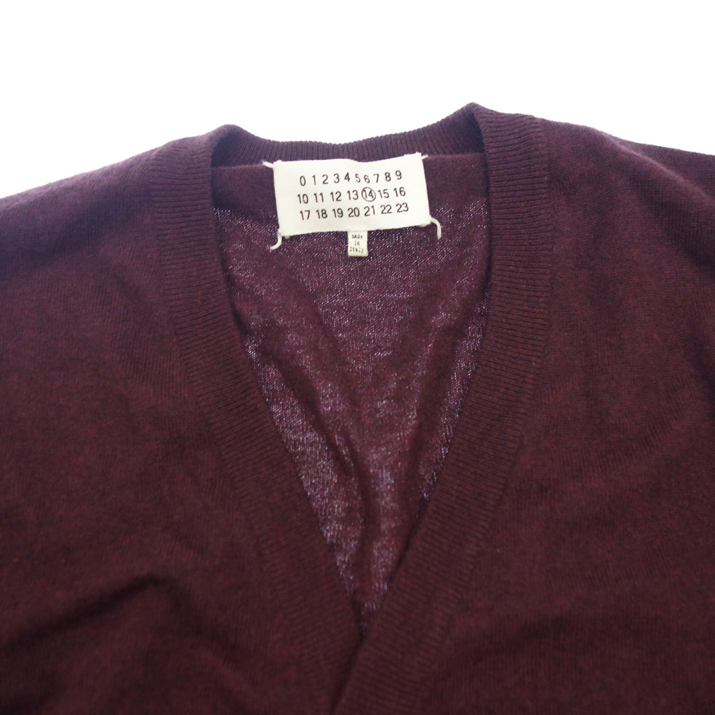 Good condition ◆ Maison Margiela 14 Cardigan Leather Patch Men's Purple Size M 30HA053814386 MAISON MARGIELA [AFB2] 