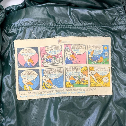 中古■モンクレール ダウンベスト チベット ワッペン スペシャル 代理店スープリームス メンズ サイズ2 グリーン MONCLER 【AFA13】