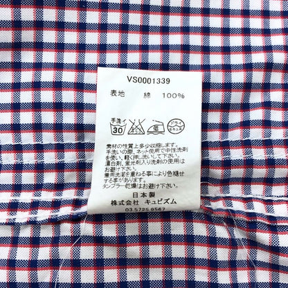 中古◆ヴィズヴィム ビズビム カバーオールシャツ ジャケット コットン メンズ サイズM チェック レッド系 VS0001339 visvim 【AFB42】
