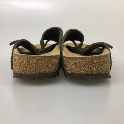 ビルケンシュトック チューリッヒ スエードサンダル サイズ ブラウン メンズ サイズ39 BIRKENSTOCK 約25.0cm【AFC9】