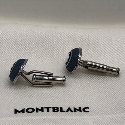 モンブラン カフリンクス 作家シリーズ ヨハン ヴォルフガング フォン ゲーテ シルバー×ブルー MB134674 Montblanc【AFI10】【中古】